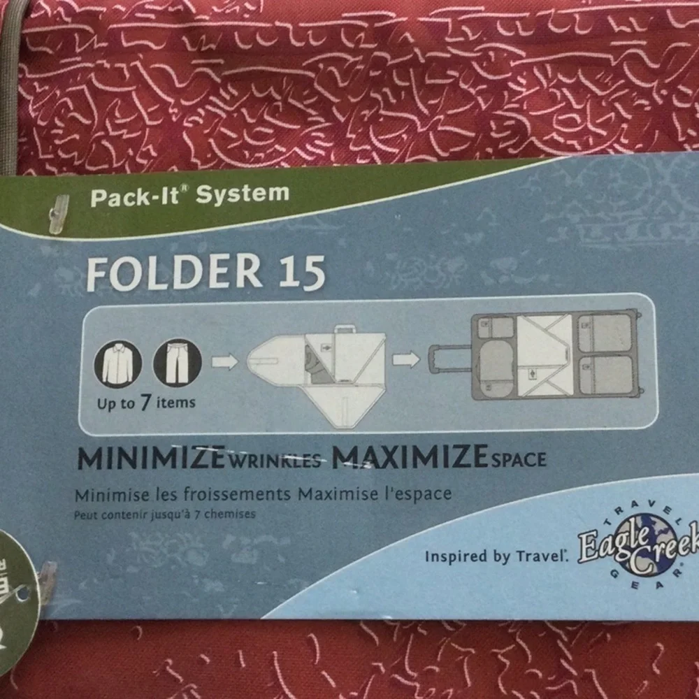 Eagle Creek Pack it System Folder Garment Travel Organizer Color rose New